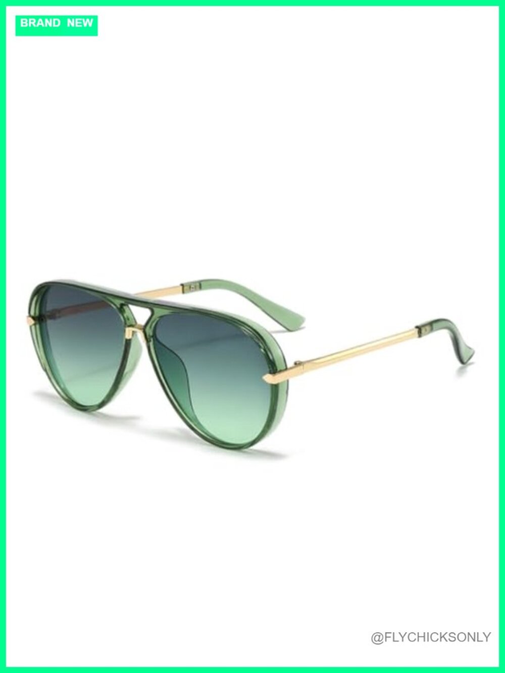 Retro Oversized Aviator Sunglasses UV400 Unisex Trendy 70s Style